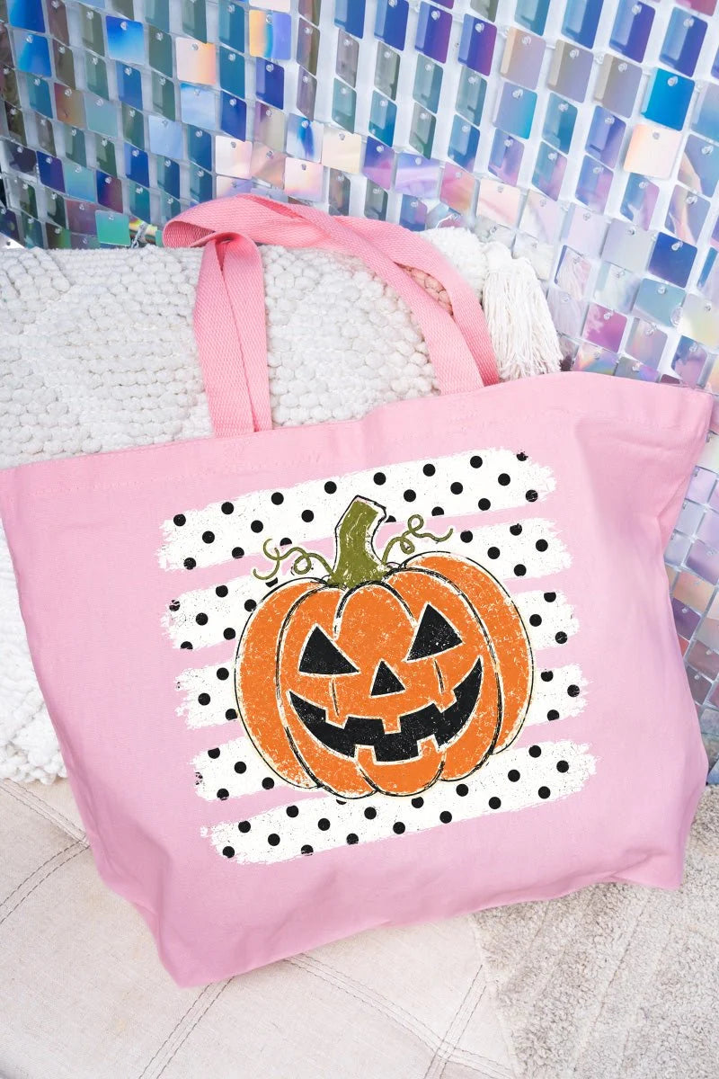 Spooky Pumpkin Pop Canvas Jumbo Tote