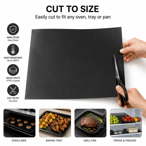 Heavy Duty Teflon Oven Cooker Liners Non Stick Lining 400mm x 500mm Pack of 12