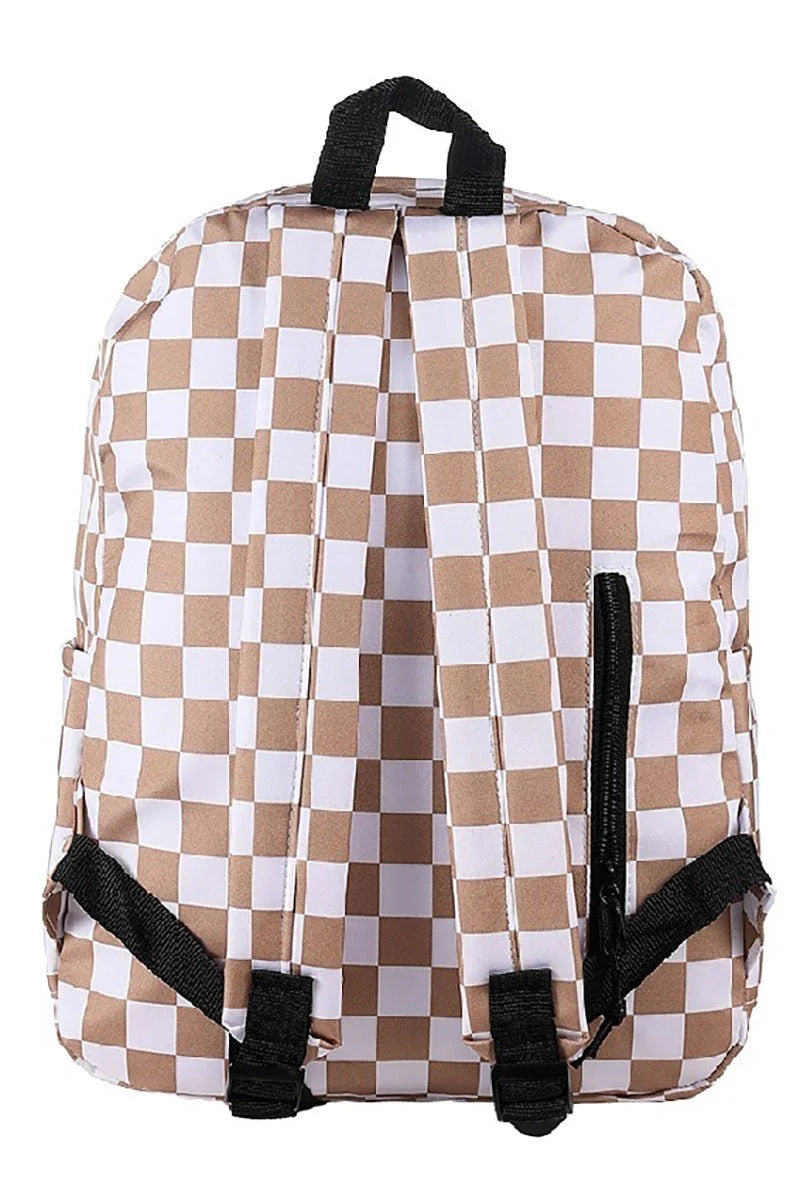 Zenana Ash Mocha Check Me Out Backpack